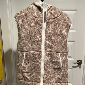 Womens Prana Fleece Vest w/ hood